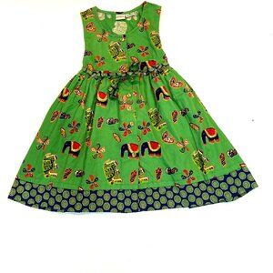 Zyno Green Toddler Girls Jumper Dress 3T NWT Elephants  Super Cute